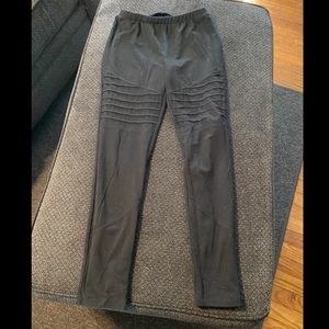 Girls Art Class Motto Black Leggings XL (14/16)